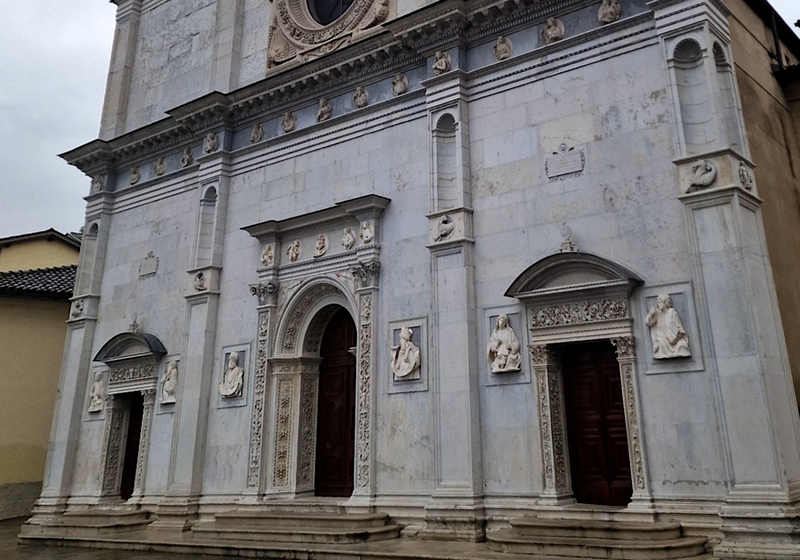 Vue de la façade de la cathédrale San Lorenzo, Lugano TI