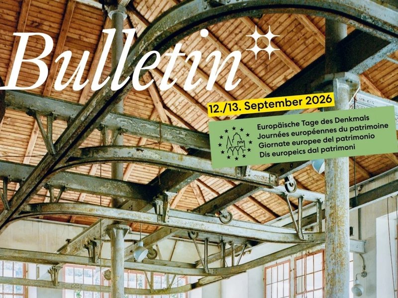 Couverture du numéro 2/2026 du Bulletin du Réseau suisse pour le patrimoine culturel